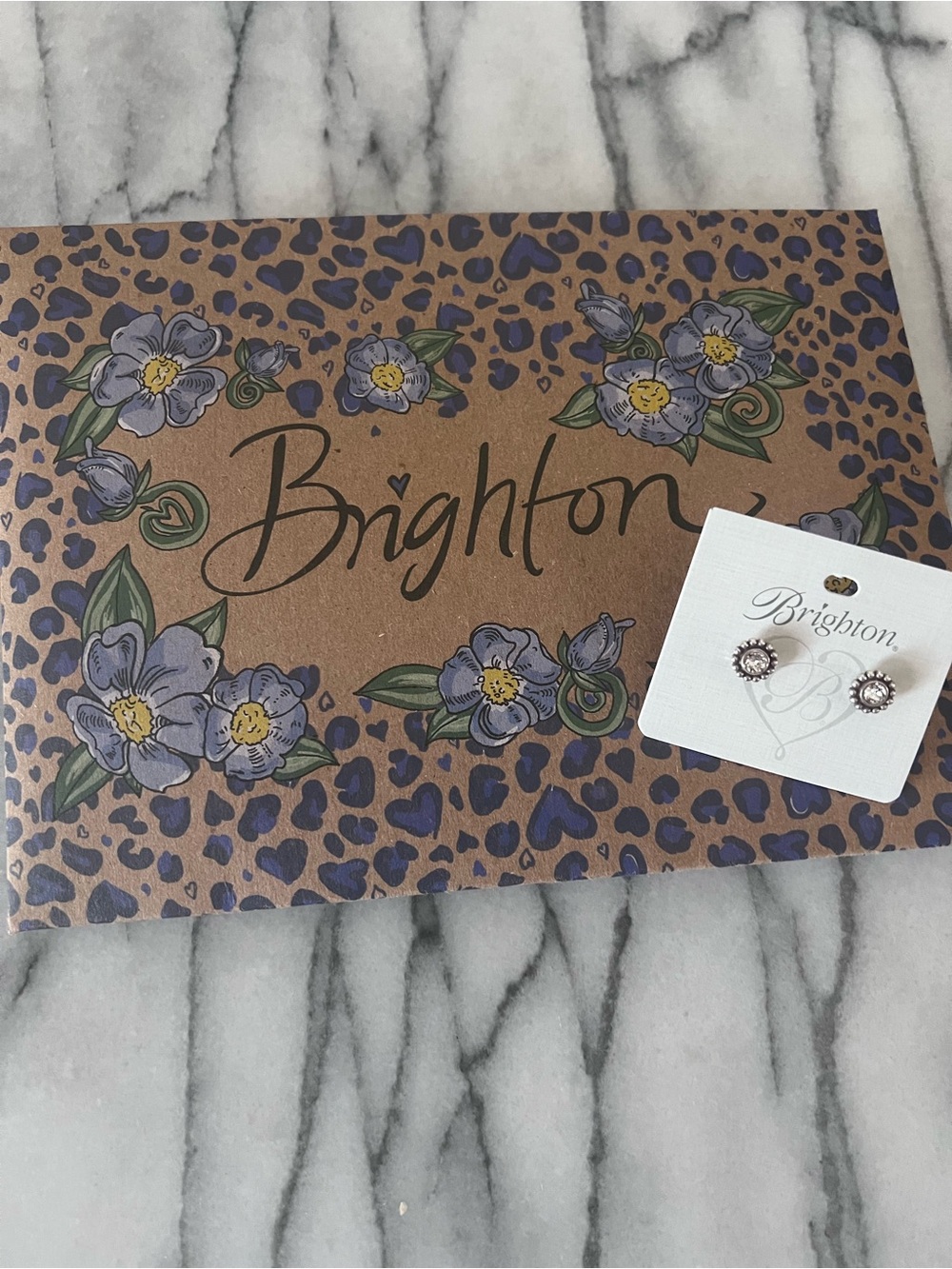 Brighton Twinkle stud earring with clear crystal and sterling silver post